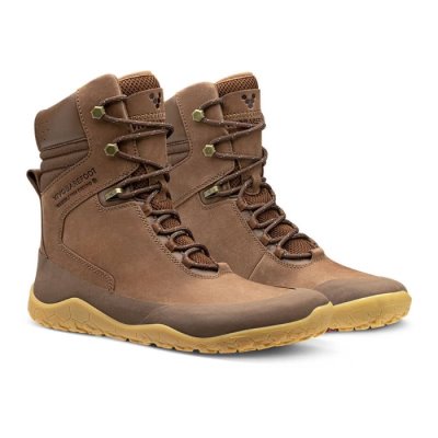 Chaussure Running Road Vivobarefoot Tracker HI Firm Ground Femme - Marron IUL394761